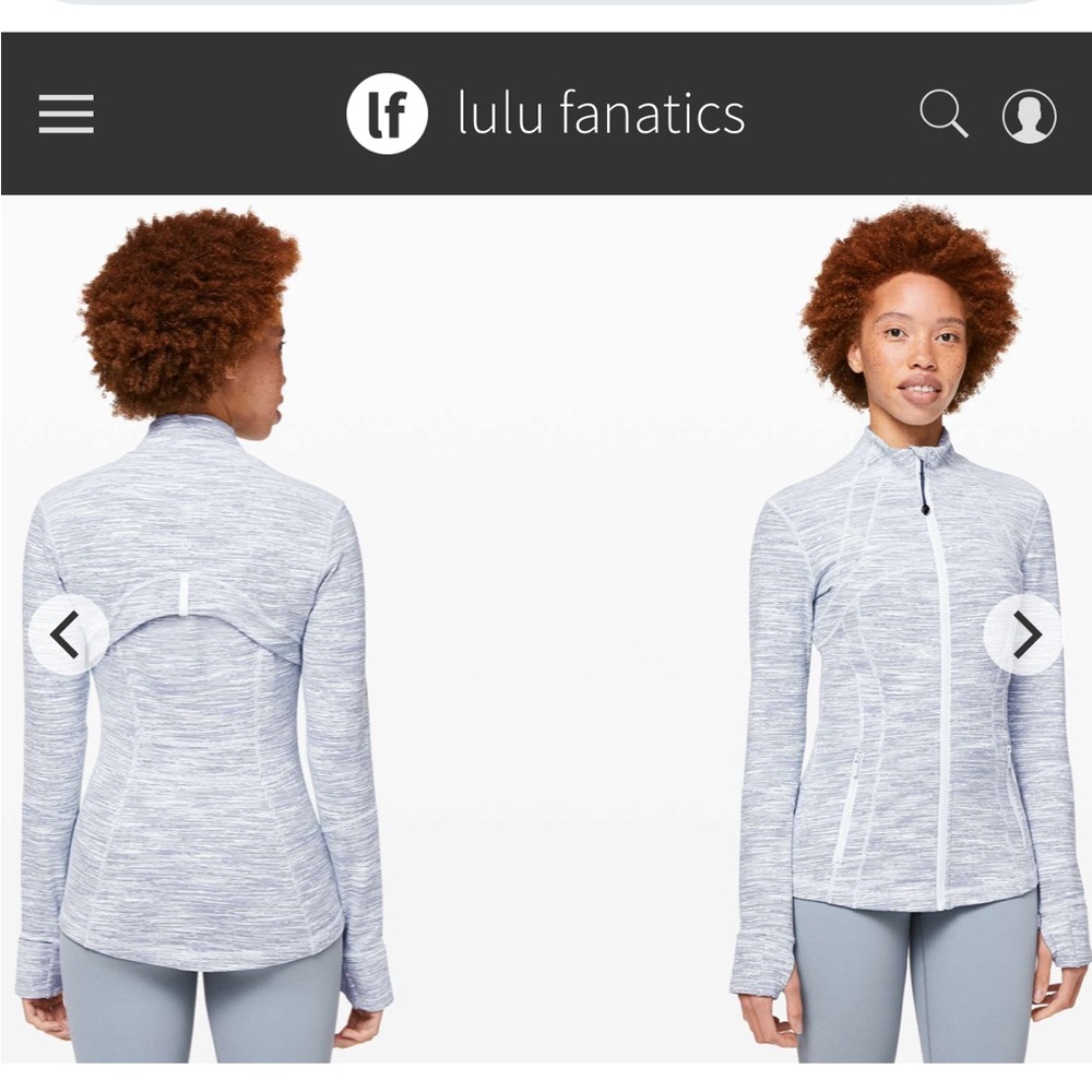 Lululemon Define Jacket Sz 6 Wee Are From Space Sheer Blue Chambray Luon 687
